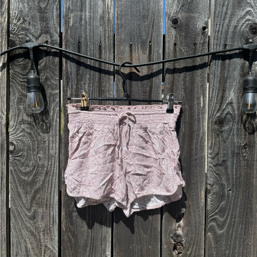 American Eagle Light Pink And White Lightweight Drawstring Soft Short Size XS